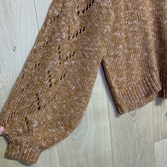 Madewell Pointelle Bubble Sleeve Pullover Sweater - Picture 4 of 8